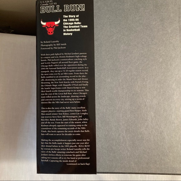 Bull Run- 1995-96 Chicago Bulls Michael Jordan Limited Edition Hardcover Book - Picture 5 of 11